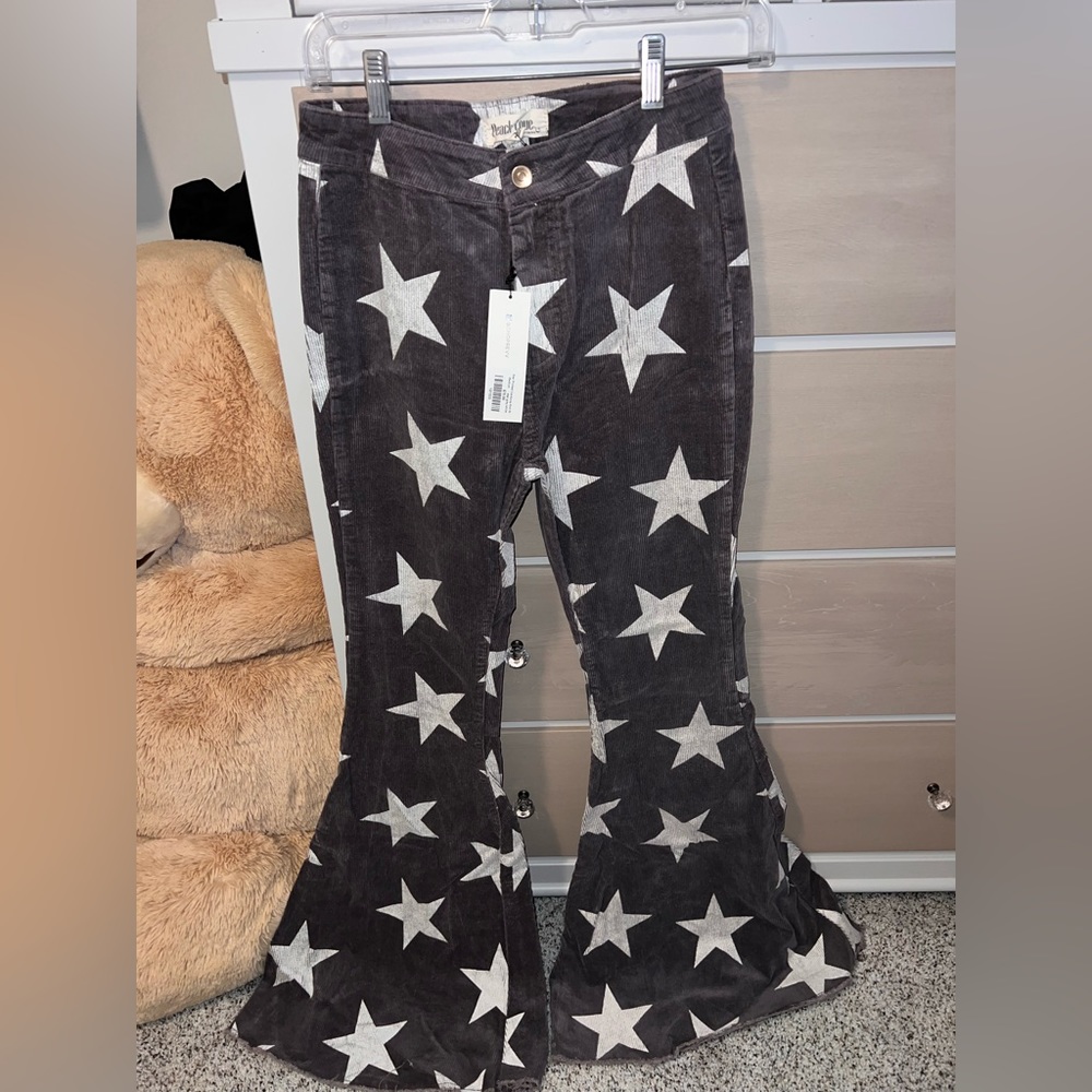 Corduroy jeans with stars